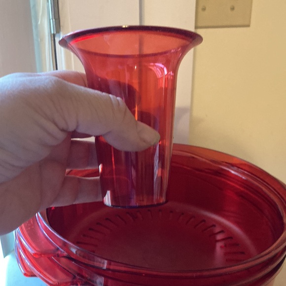 5 Pc TUPPERWARE TupperWave Stack Cooker Microwave Cranberry Steamer Bake - Picture 5 of 12